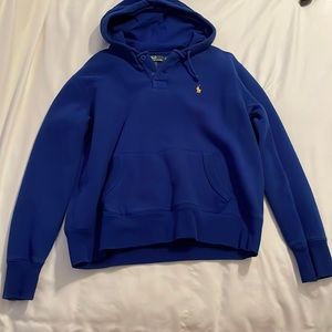 Polo hoodie with button v neck